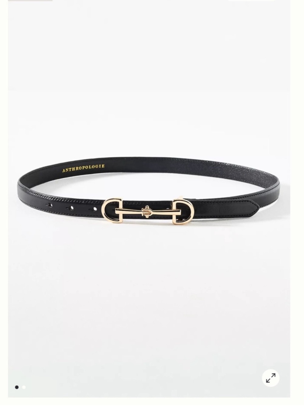 NWT Anthropology Skinny Horsebit Detail Belt